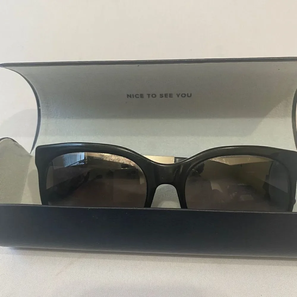 Marc by Marc Jacobs Sunglasses Black on Black with Brown,Silver, Gray Metal